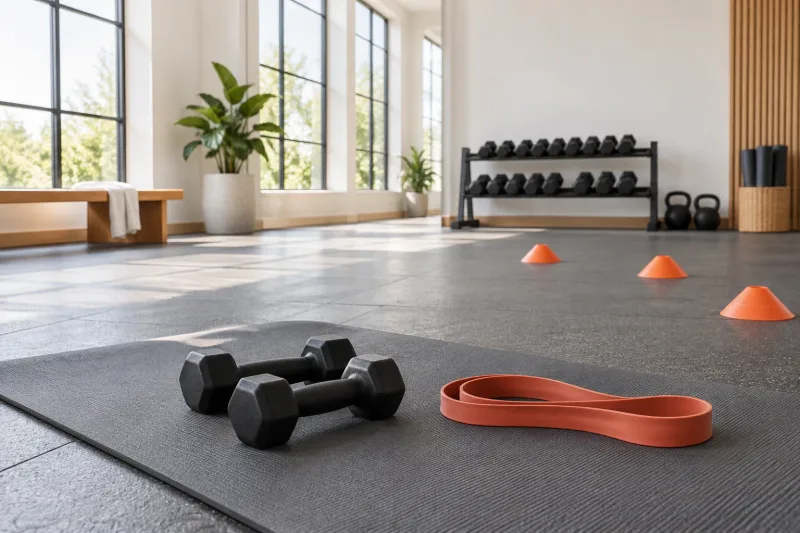 AI-generated illustration of training equipment.